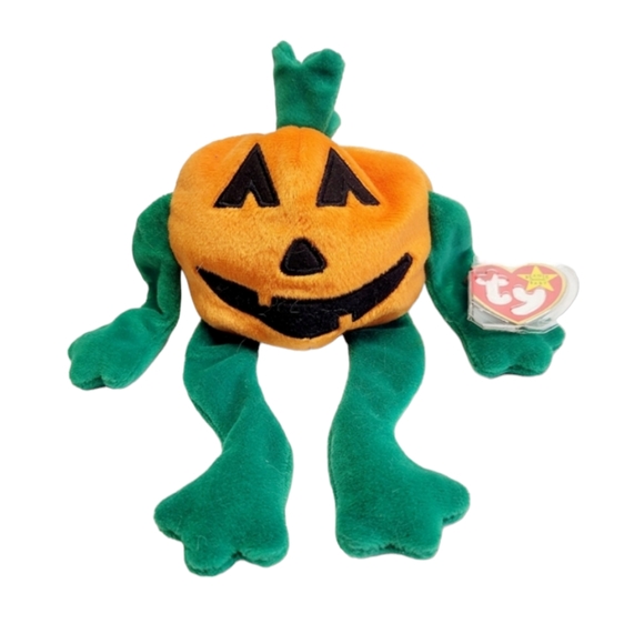 Vintage 1998 Original Ty Beanie Baby Pumpkin - Picture 1 of 9